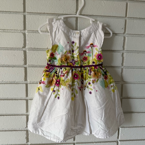 Cherokee Floral Flower Pattern White Dressp - Picture 2 of 7